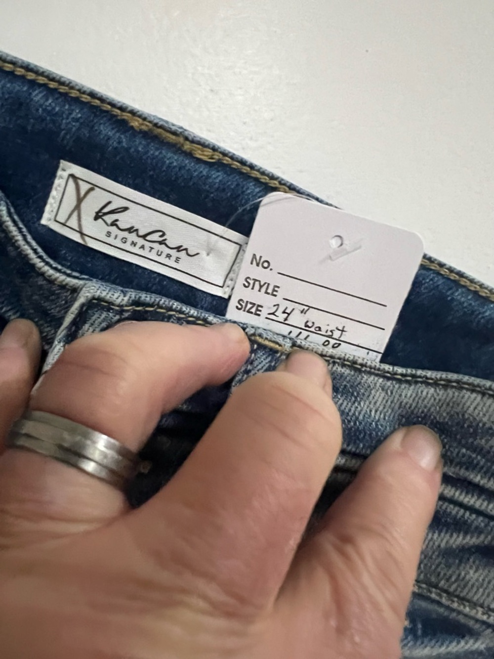 KanCan Dark Wash High-Rise Distressed Skinny Jeans - Picture 3 of 3